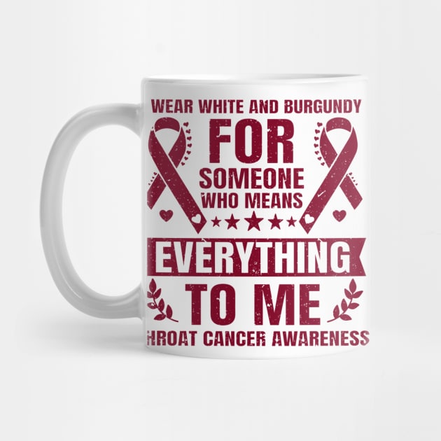 April White and Burgundi Throat Cancer Awareness by IngeniousMerch